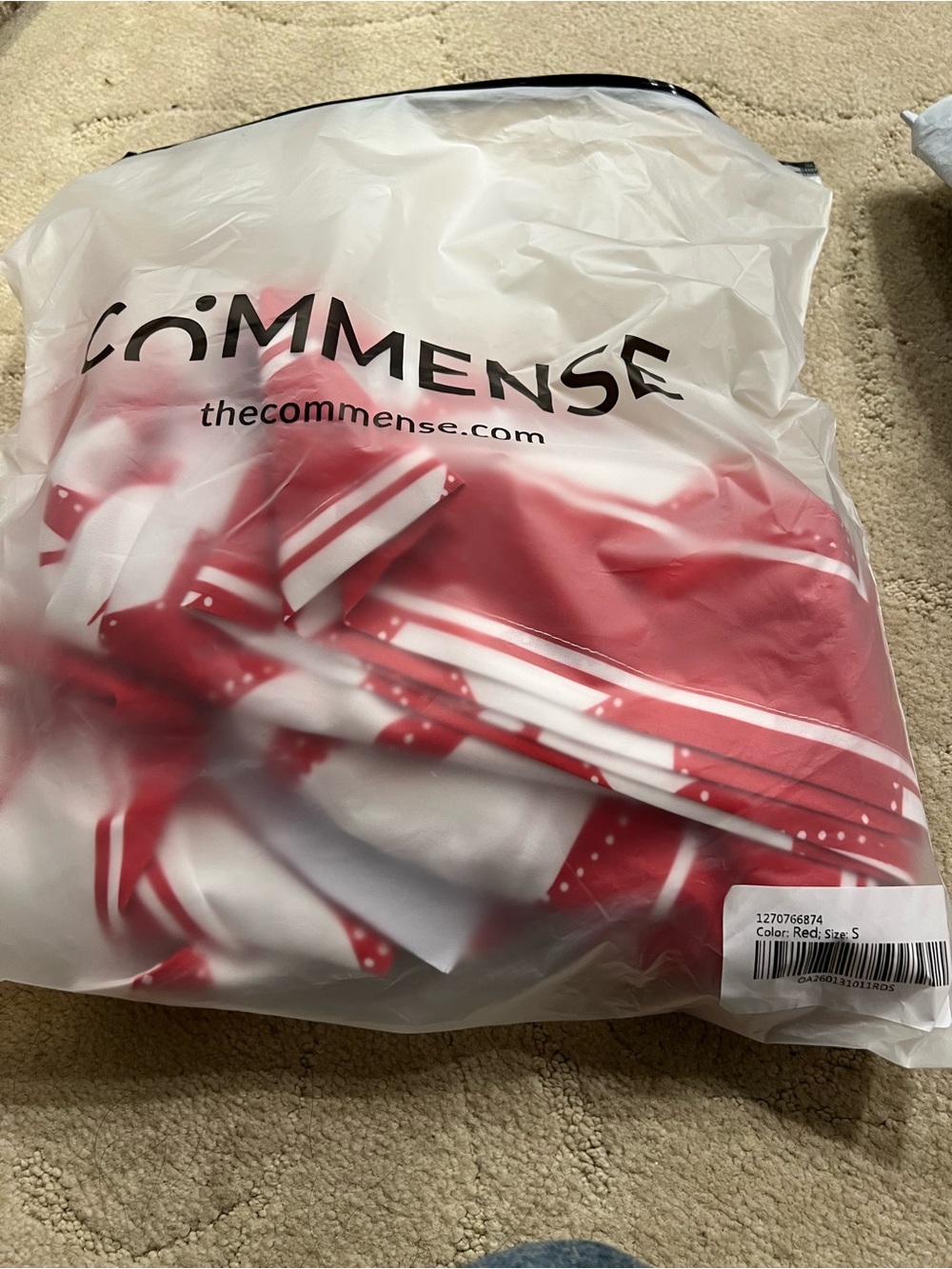 Commense Red & White Striped Two-Piece Set - Picture 4 of 5
